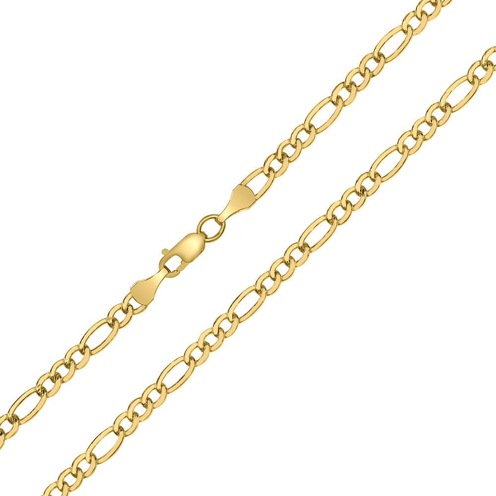 szul.com 14K Yellow Gold Filled 3.5mm Figaro Chain with Lobster Clasp - 24 Inch