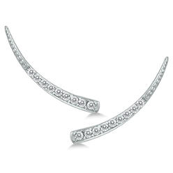 szul.com 1/5 Carat TW Diamond Earrings Set in 14K White Gold