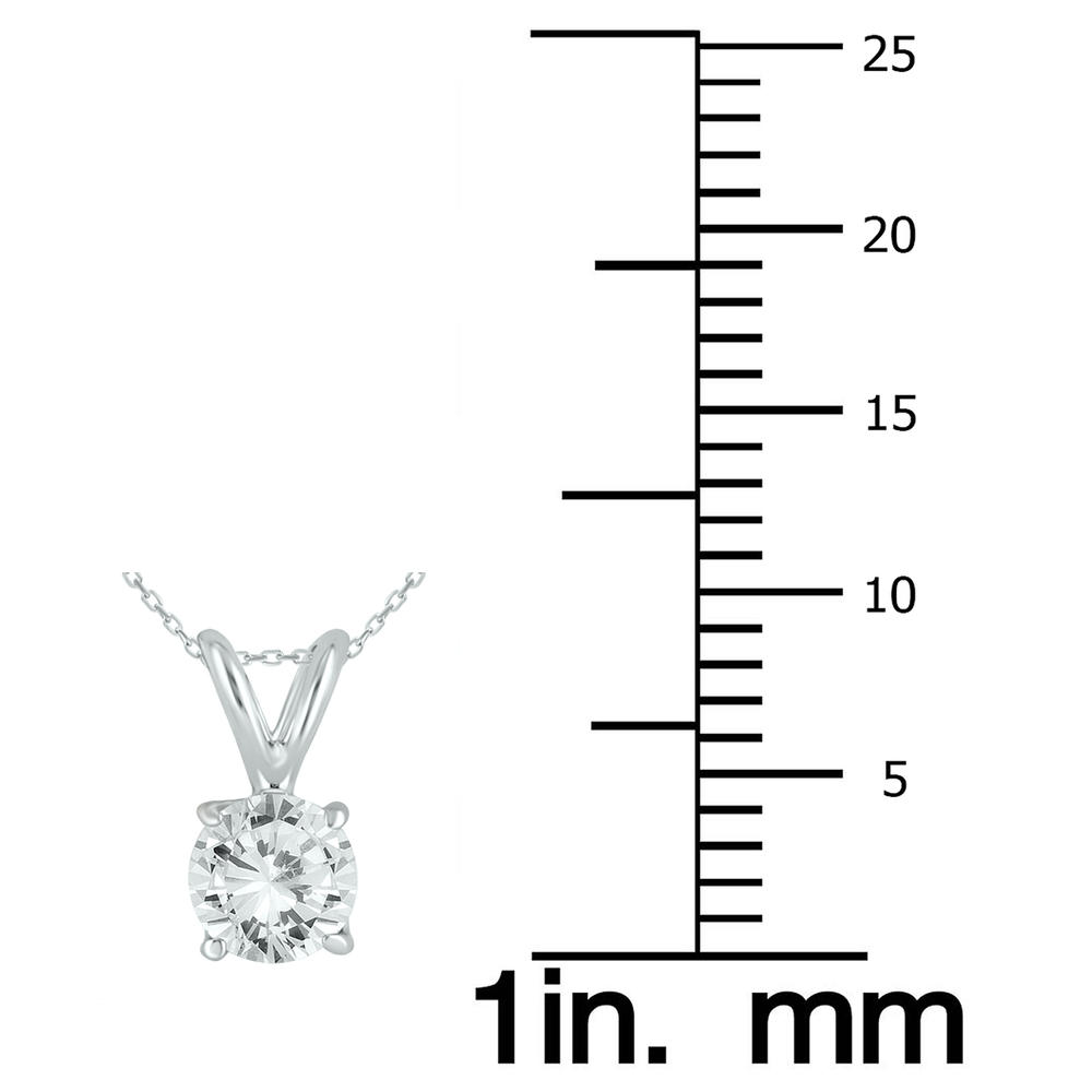 szul.com 14K White Gold 1 Carat TW Diamond Pendant and Earring Matching Set