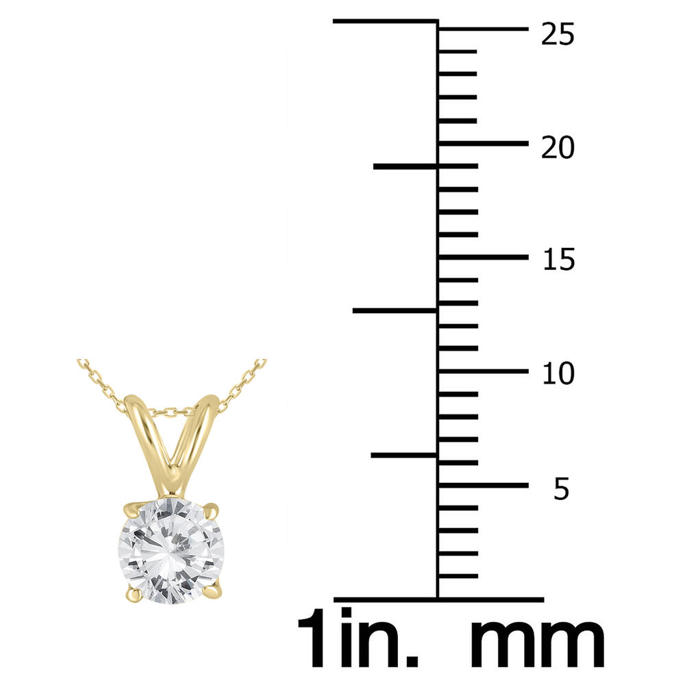 szul.com 14K Yellow Gold 1 Carat Diamond Pendant and Earring Matching Set