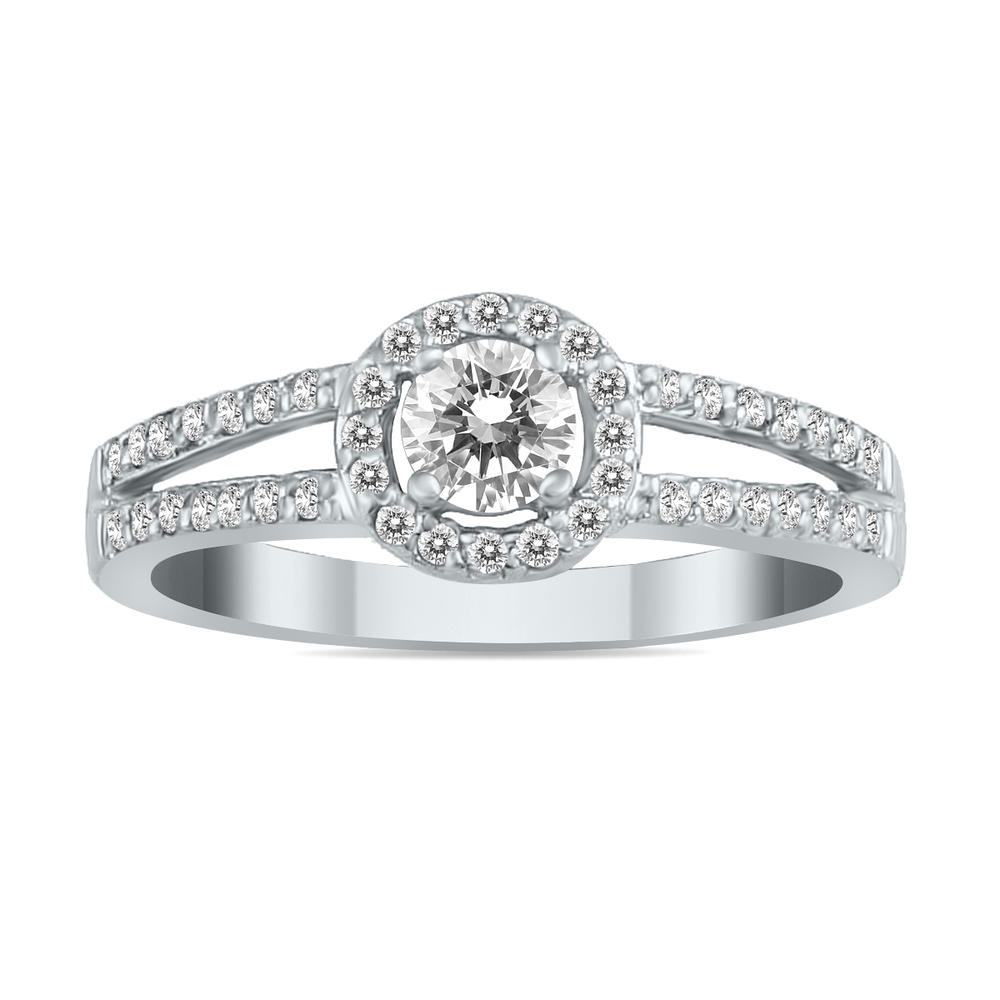szul.com 1/2 Carat TW Diamond Ring in 10K White Gold