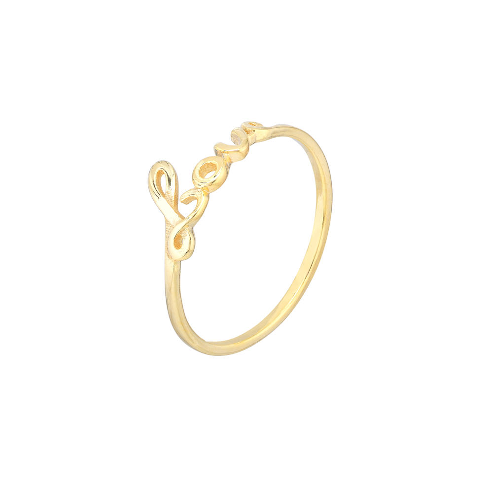 szul.com 14K Solid Yellow Gold Love Ring