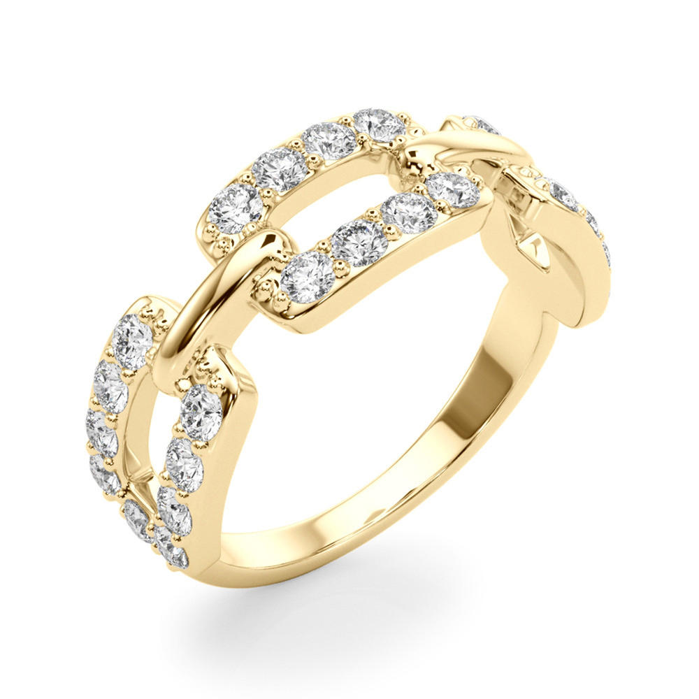 szul.com 3/4 Carat TW Diamond Link Wedding Band in 14K Yellow Gold