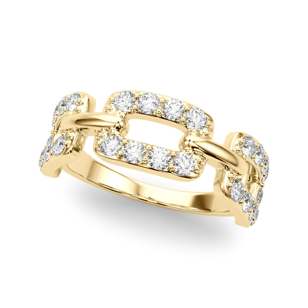 szul.com 3/4 Carat TW Diamond Link Wedding Band in 14K Yellow Gold