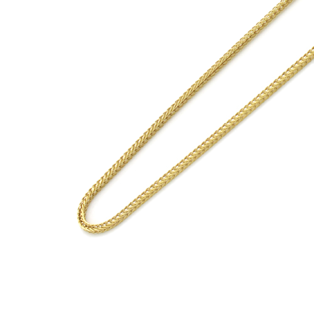 DoubleAccent 14K Yellow Gold 1mmWheat Chain Necklace  18"
