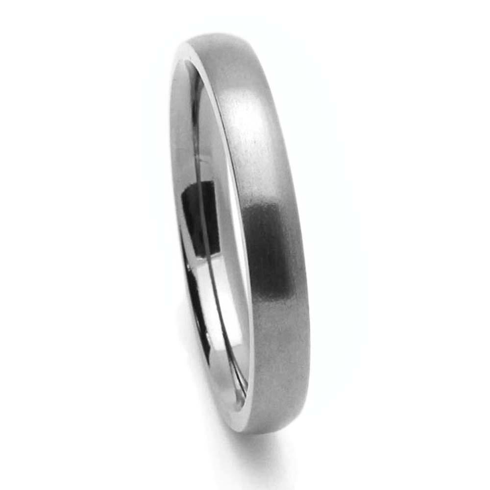 DoubleAccent 3MM Comfort Fit Titanium Wedding Band Classic Domed Ring (Size 5 to 12)