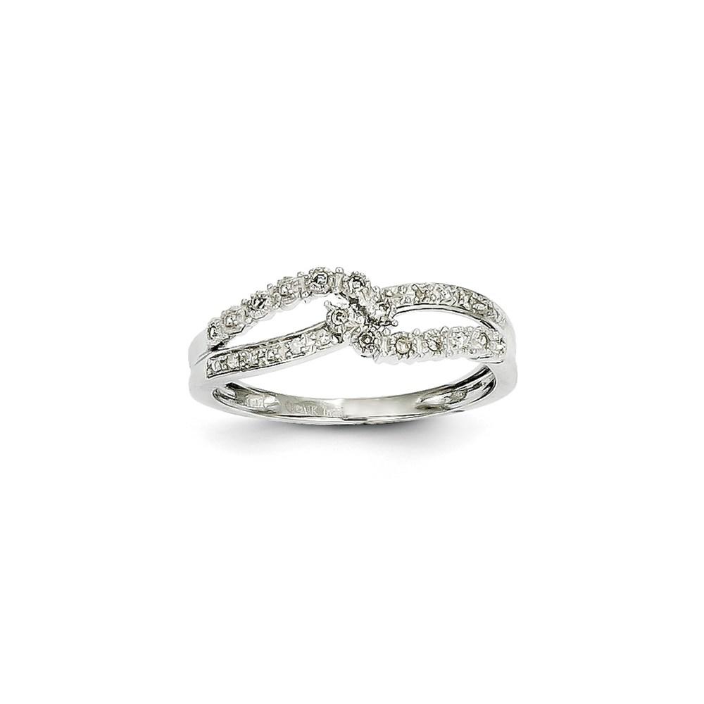 JewelryPot 14k White Gold Twist Diamond Ring (Color H-I, Clarity SI2-I1)