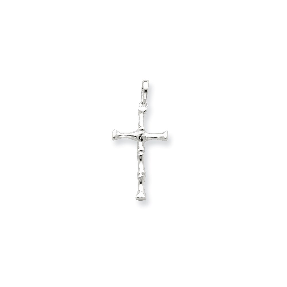 JewelryPot Sterling Silver Polished Cross Pendant