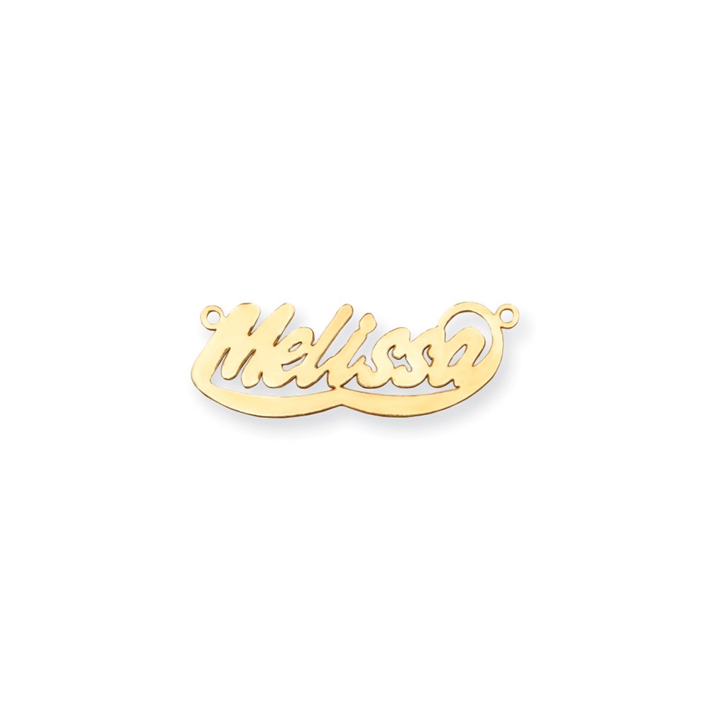 JewelryPot 14k Yellow Gold 0.013 Gauge Polished Nameplate