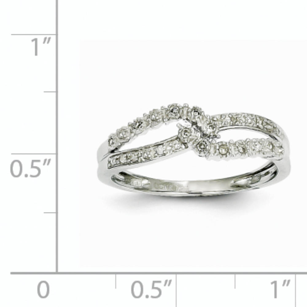 JewelryPot 14k White Gold Twist Diamond Ring (Color H-I, Clarity SI2-I1)