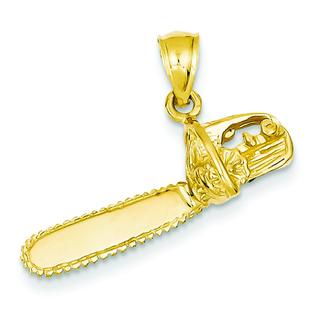 Findingking 14k Gold 3d Chainsaw Charm - Gold Chainsaw Pendant Findingking 14k Gold 3d Chainsaw Charm - Gold Chainsaw Pendant