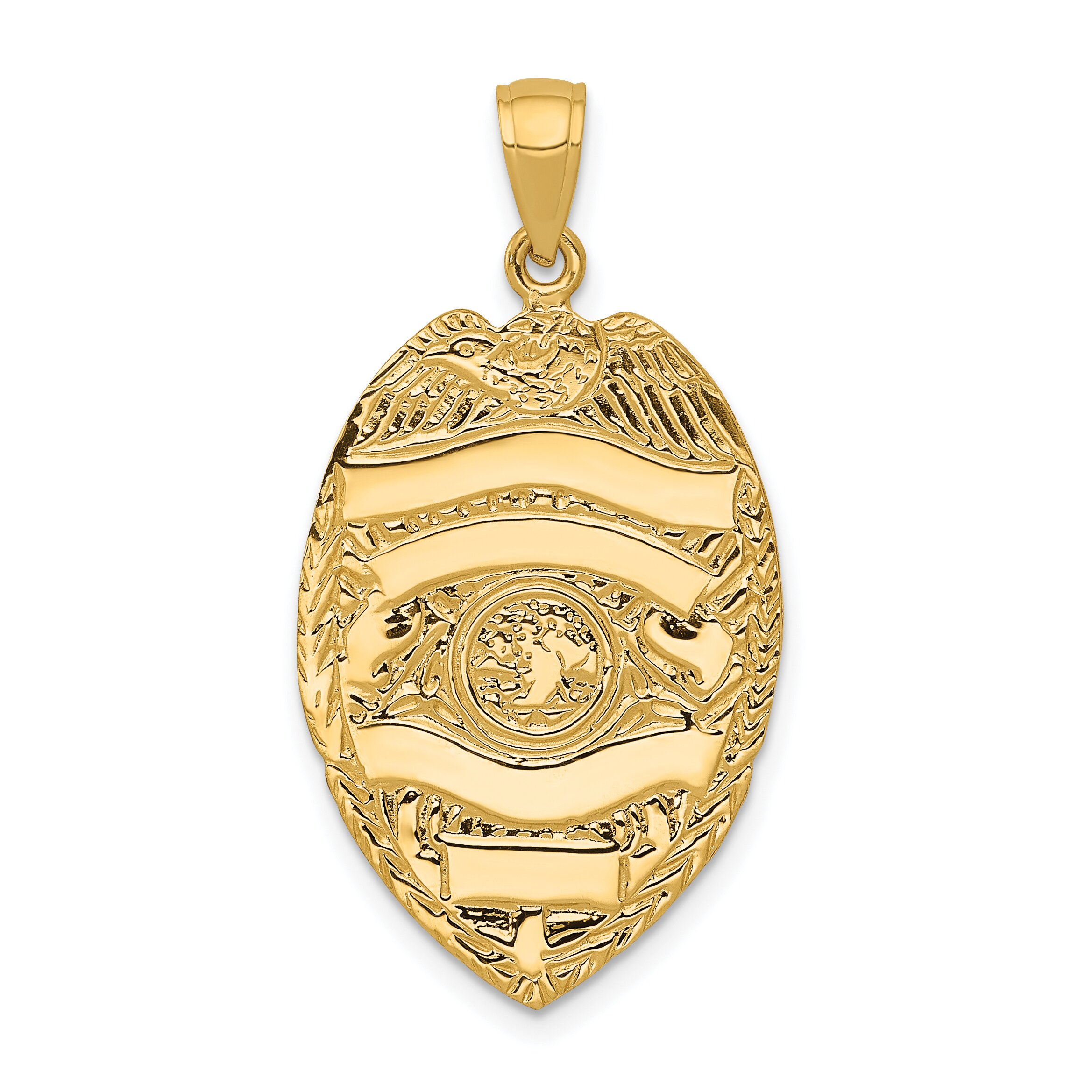 Findingking 14K Gold Police Badge Charm