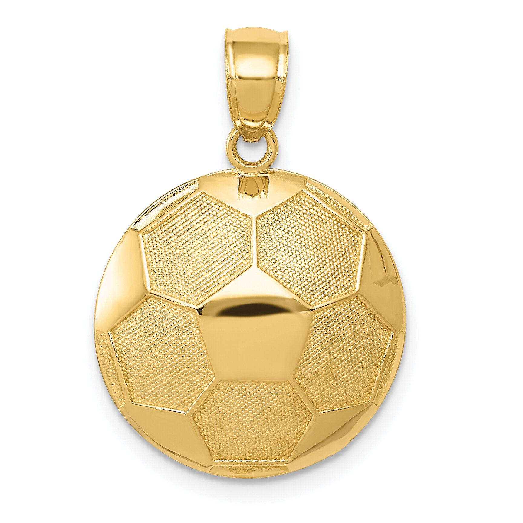 Findingking 14K Gold Soccer Ball Charm