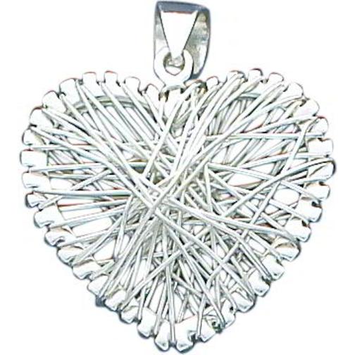 Findingking Sterling Silver Heart Pendant