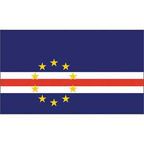 Findingking Cape Verde Flag On Stick 4" x 6"