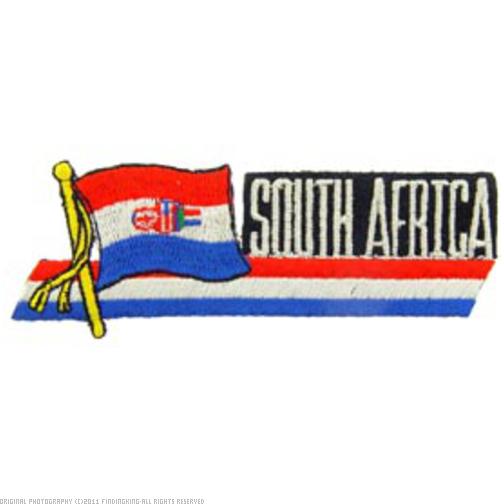 Findingking South Africa Flag with Script Patch 2" x 5"