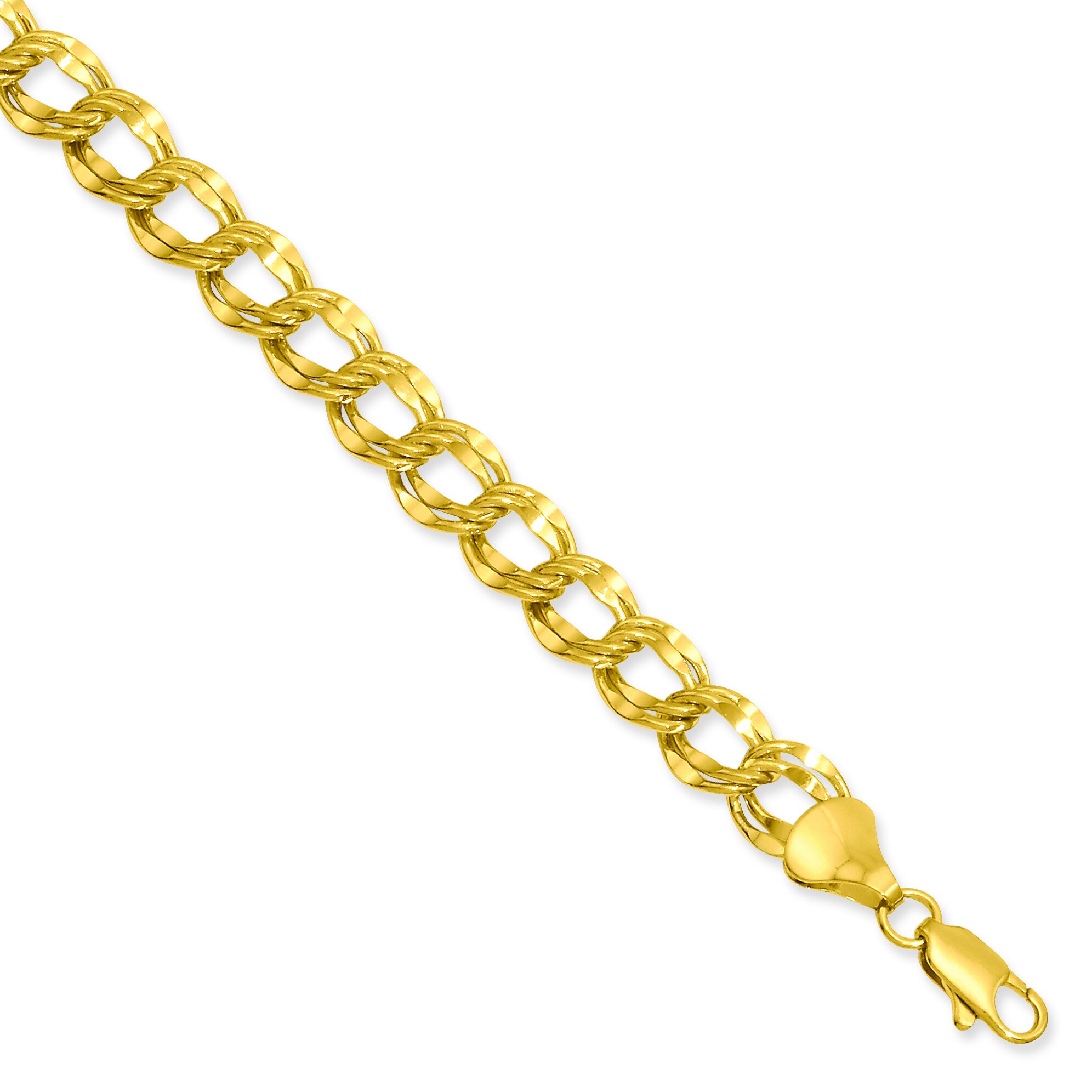Findingking Gold Plated Double Link Bracelet 7.25"