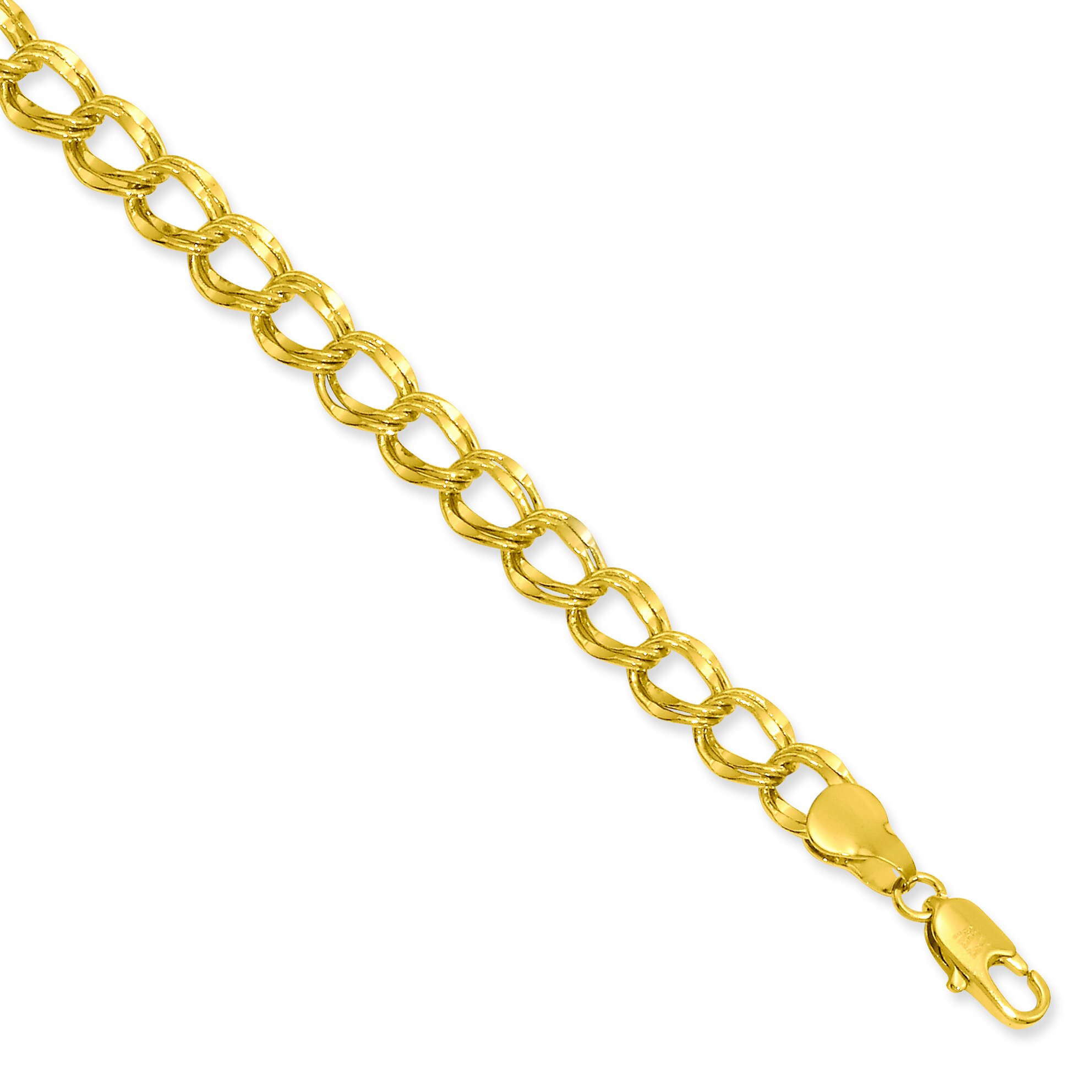 Findingking Gold Plated Double Link Bracelet 8.25"