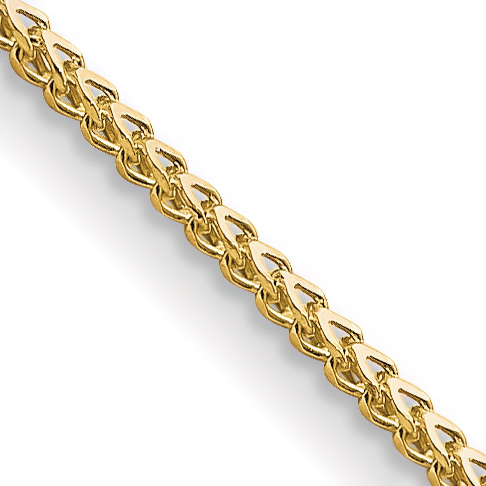 Findingking 14K Yellow Gold Franco Chain Bracelet Jewelry 8" 1mm