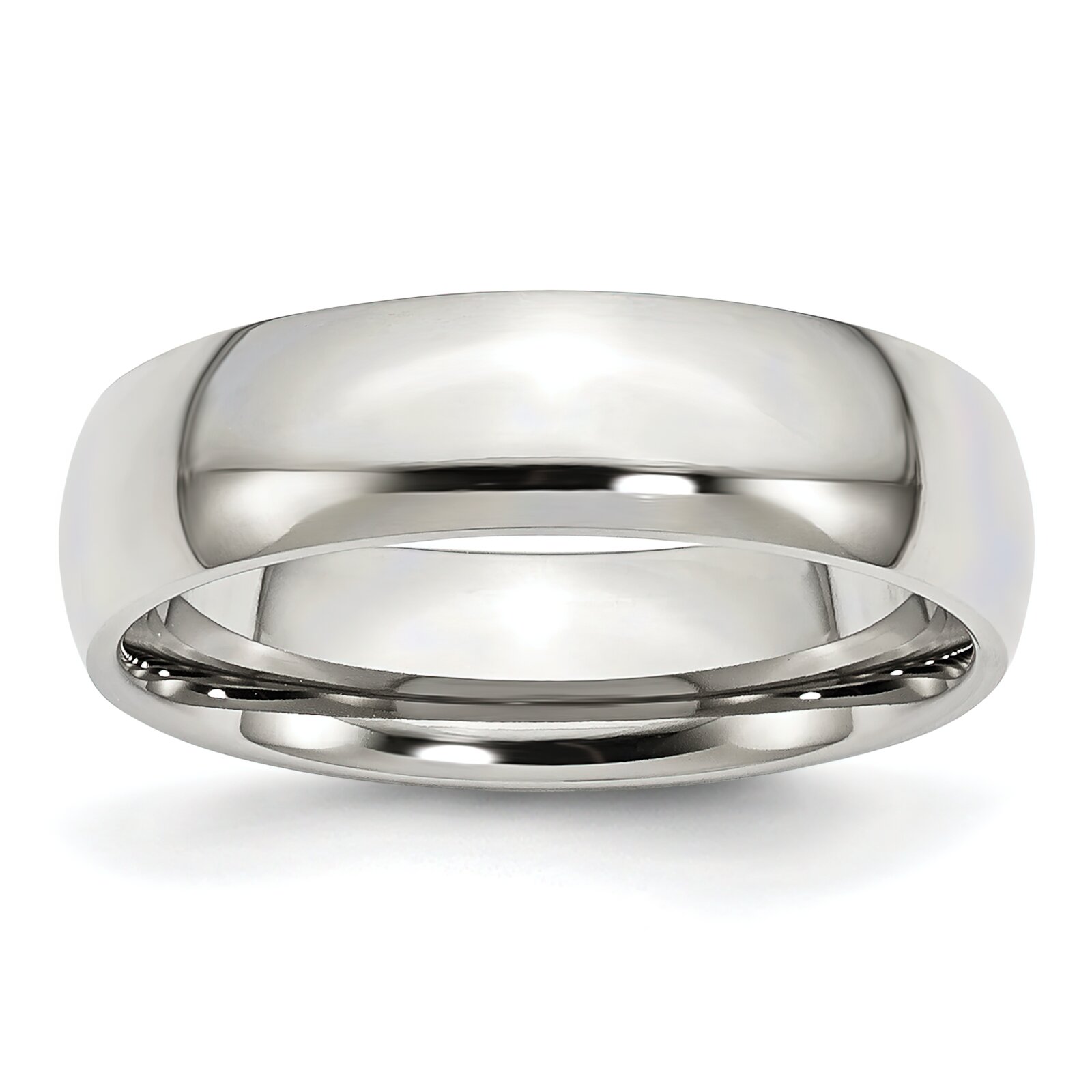 Findingking Stainless Steel 6mm Wedding Ring Band Size 8