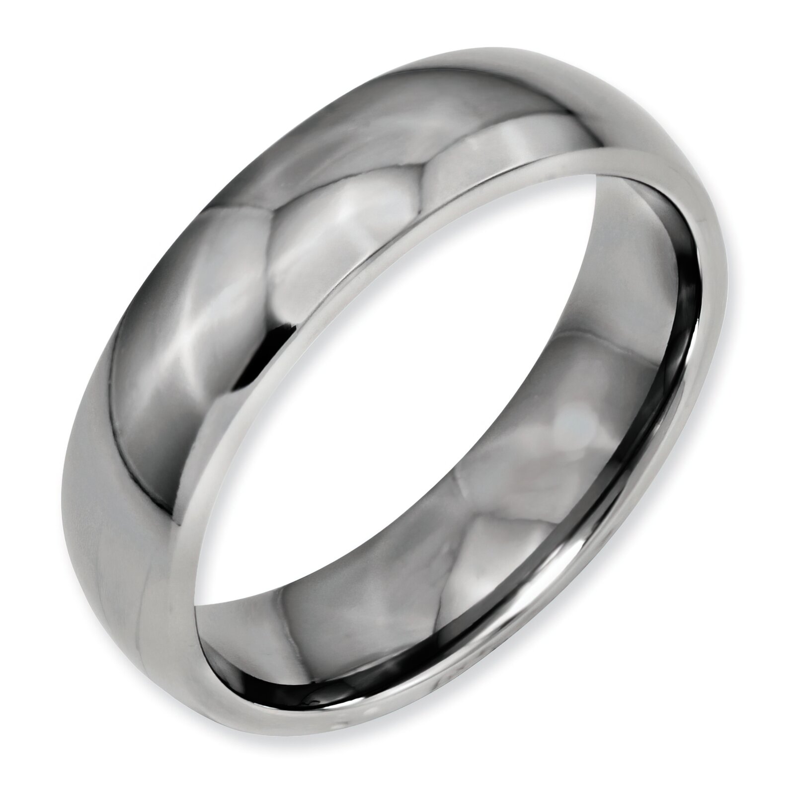 Findingking Titanium 6mm Mens Wedding Ring Band Jewelry Size 8