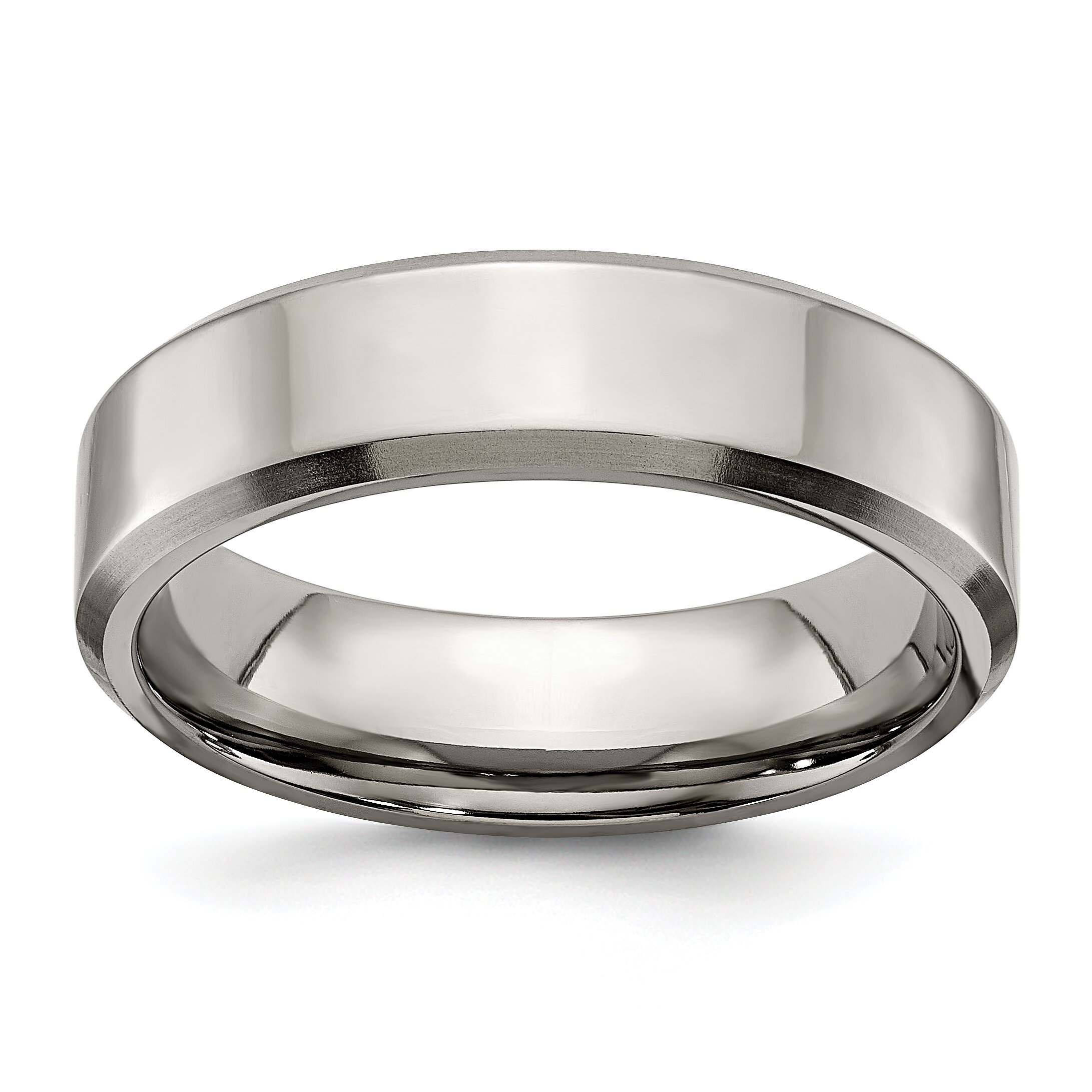 Findingking Titanium 6mm Brushed Mens Wedding Ring Band Size 8