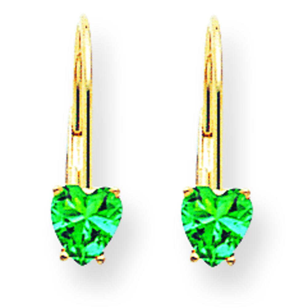 Findingking 14K Gold Heart Mount St. Helens Earrings Jewelry