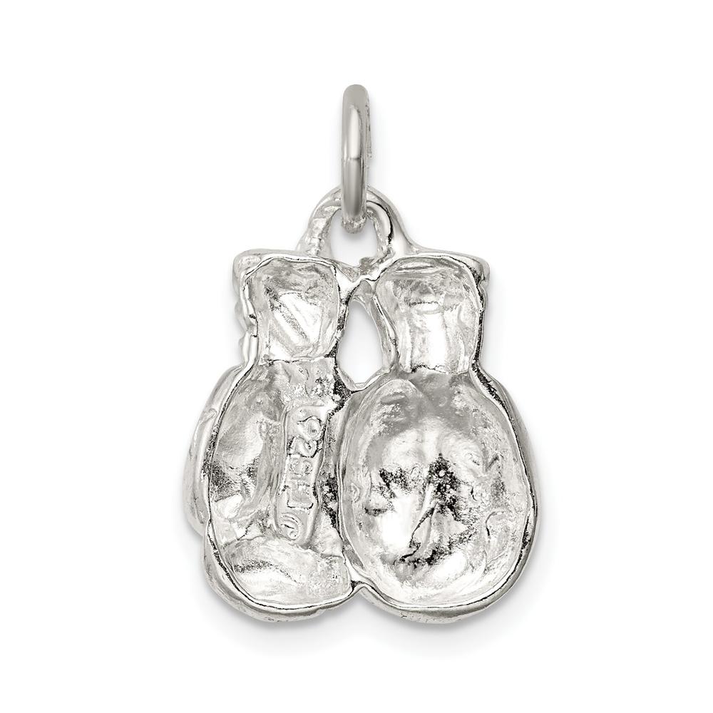 Findingking Sterling Silver Boxing Gloves Charm & 18" Chain