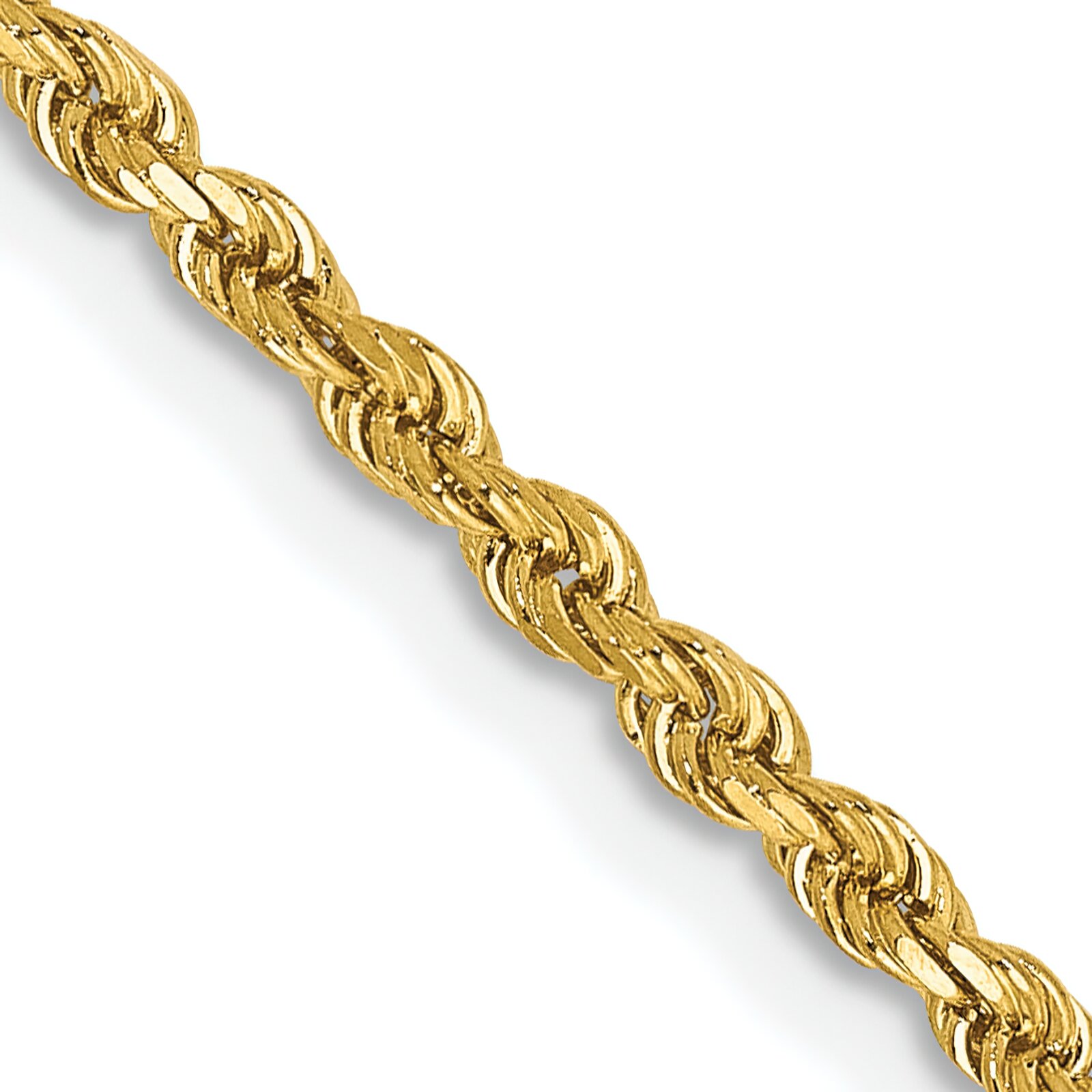 Findingking 14K Gold 2.25mm Rope Chain Jewelry 18" FindingKing