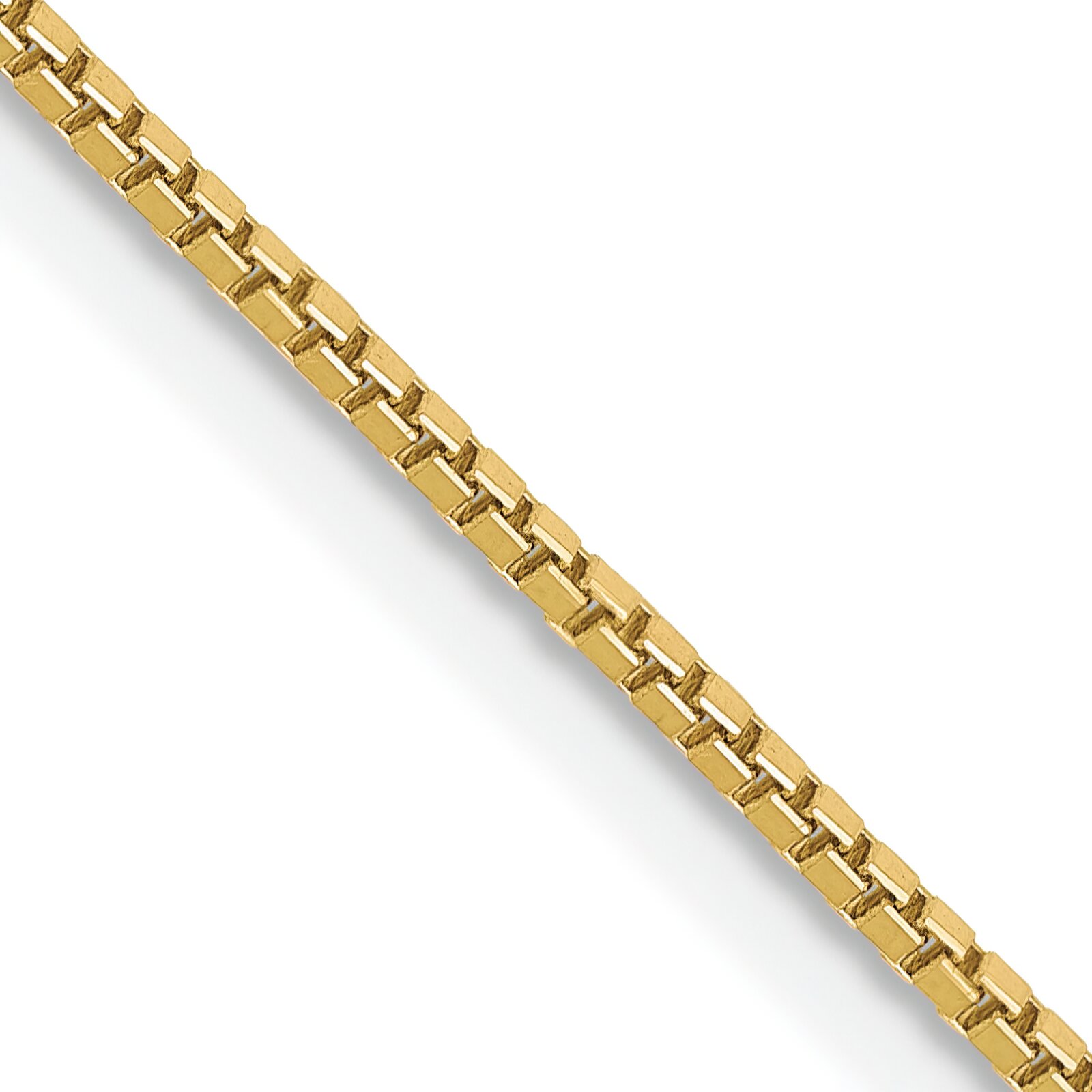 Findingking 10K Yellow Gold 1mm Box Chain Necklace Jewelry 22"