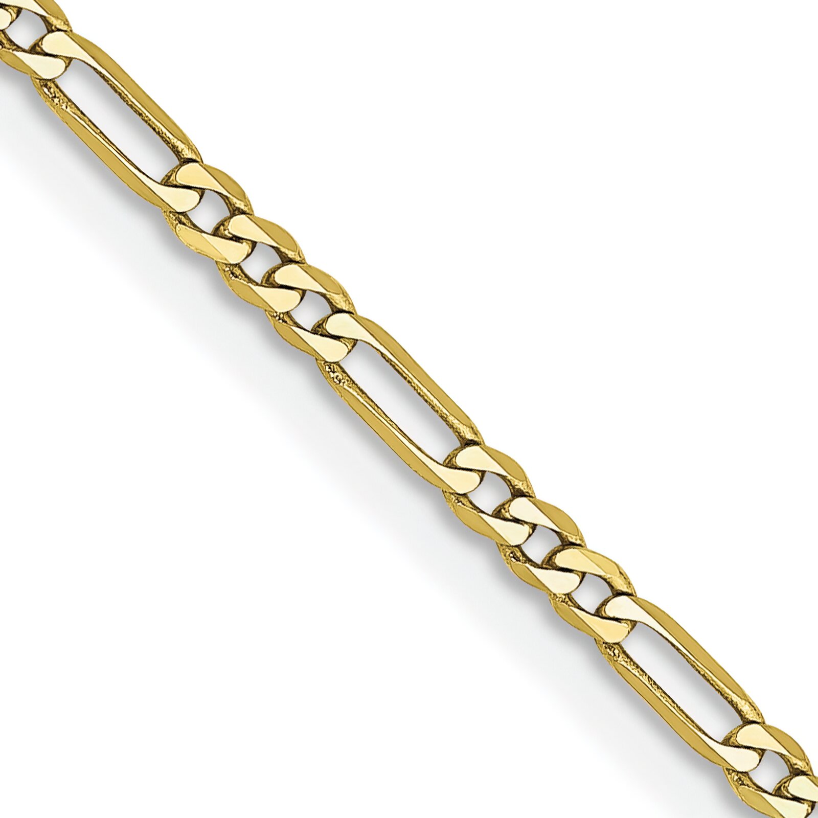 Findingking 10K Gold 1.75mm Figaro Chain Necklace Jewelry 20"