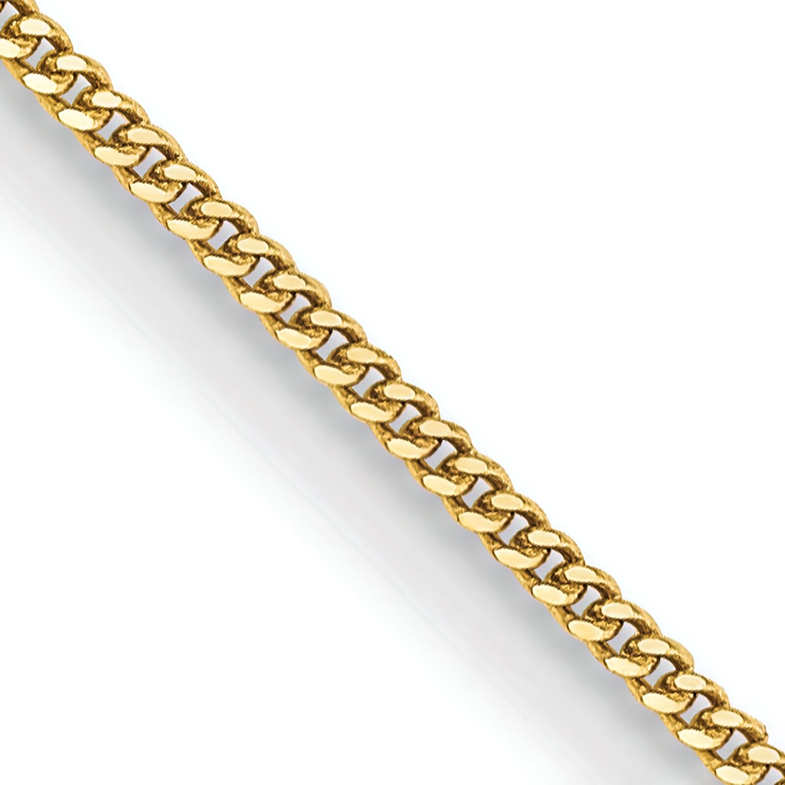 Findingking 14K Gold .9mm Curb Charm Chain Necklace Jewelry 16"