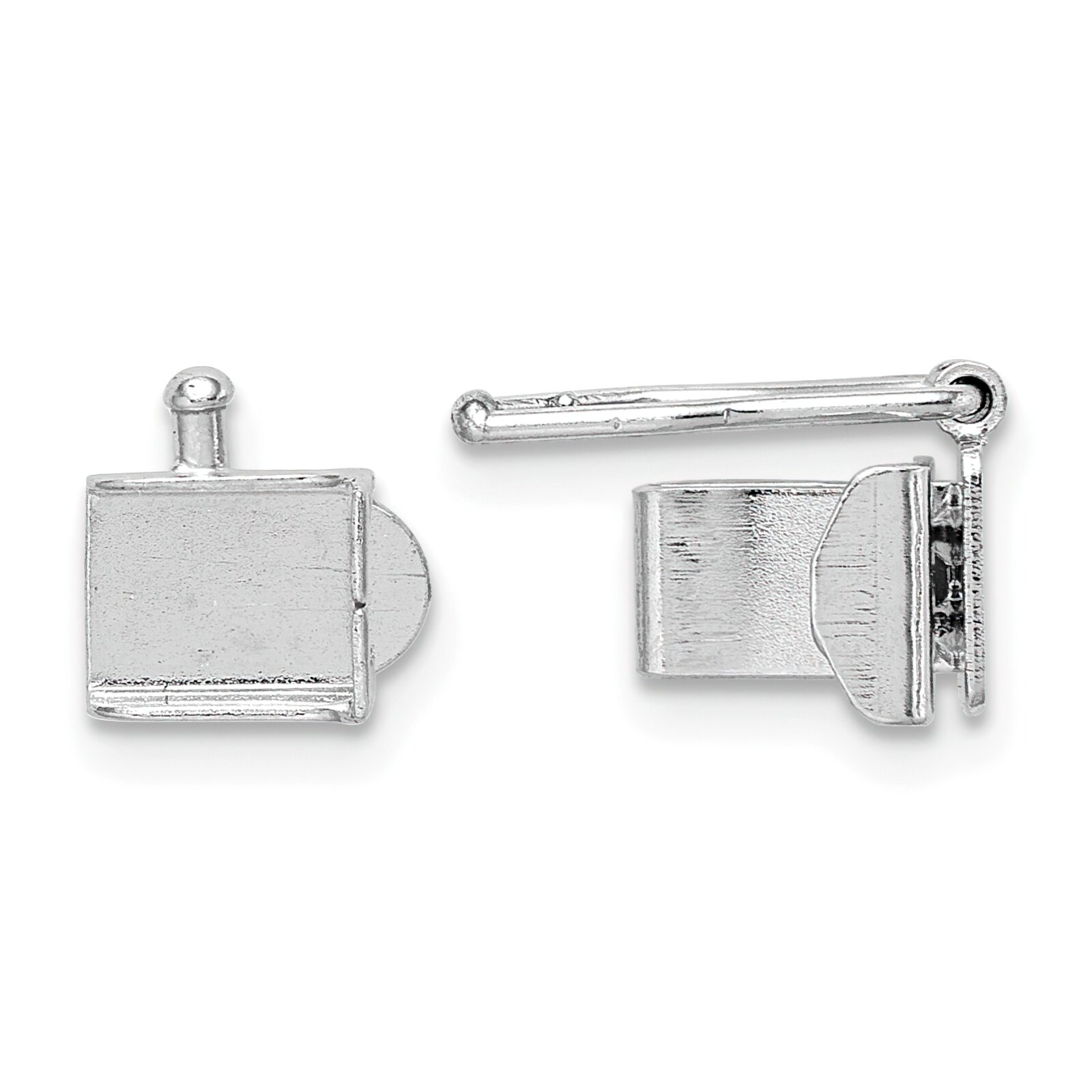 Findingking 14K White Gold Push Button Box Clasp WG1854