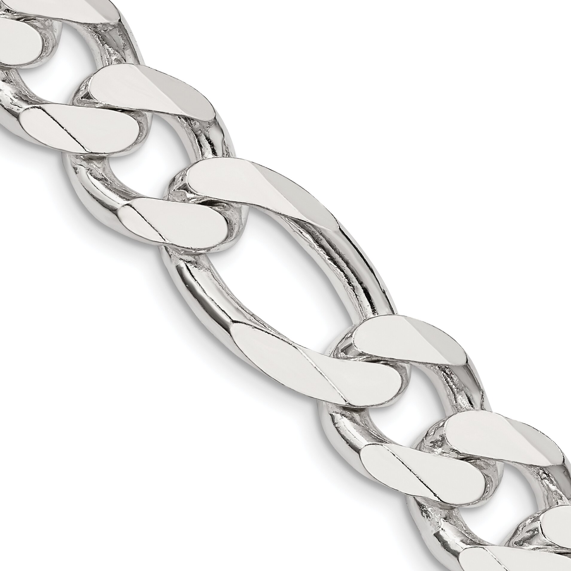 Findingking Sterling Silver Figaro Chain 20"