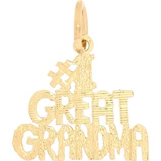 findingking 14k gold 1 great grandma charm grandma jewelry 14mm