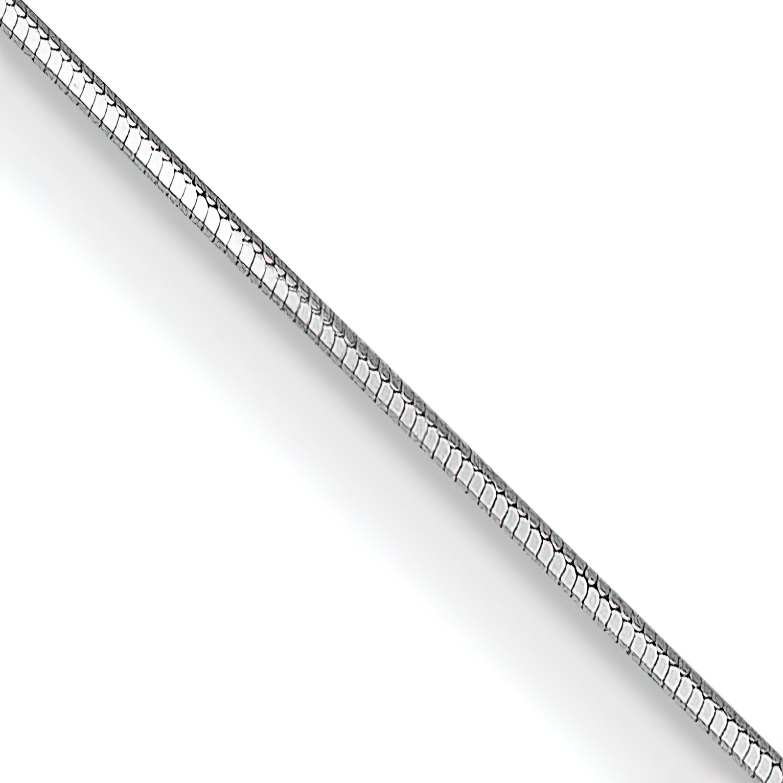 Findingking 14K White Gold .7mm Octagonal Snake Chain Jewelry 30"