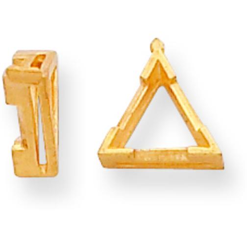 Findingking 14K Gold Triangle Airline V-End Setting 4.5mm