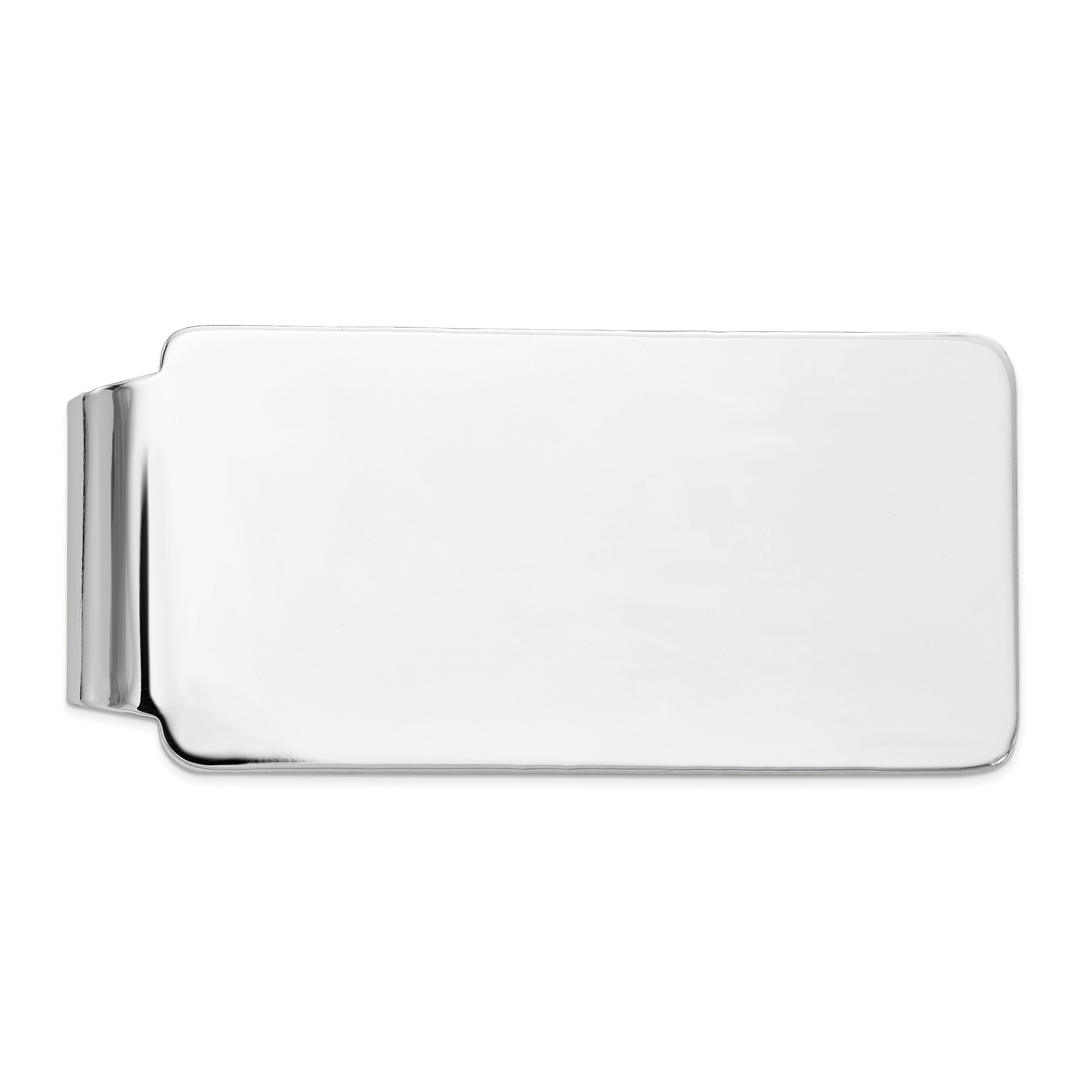 Findingking 14K White Gold Engravable Money Clip Mens Jewelry