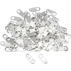 Findingking 100 Sterling Silver Jewelry Tags For Clasps 9mm