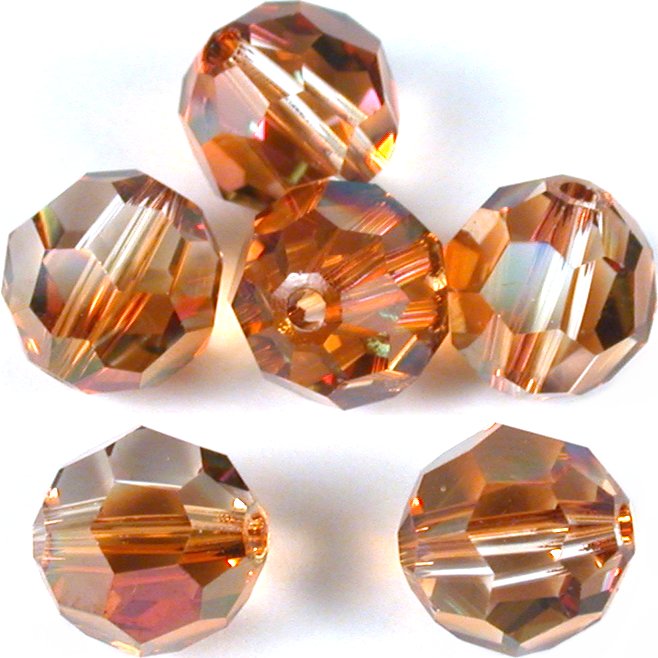 Findingking 6 Copper Round Swarovski Crystal Beads Beading 5000 8mm