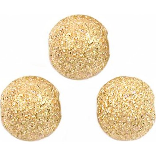 Findingking 3 Gold Filled Stardust Round Ball Beads Jewelry 6mm