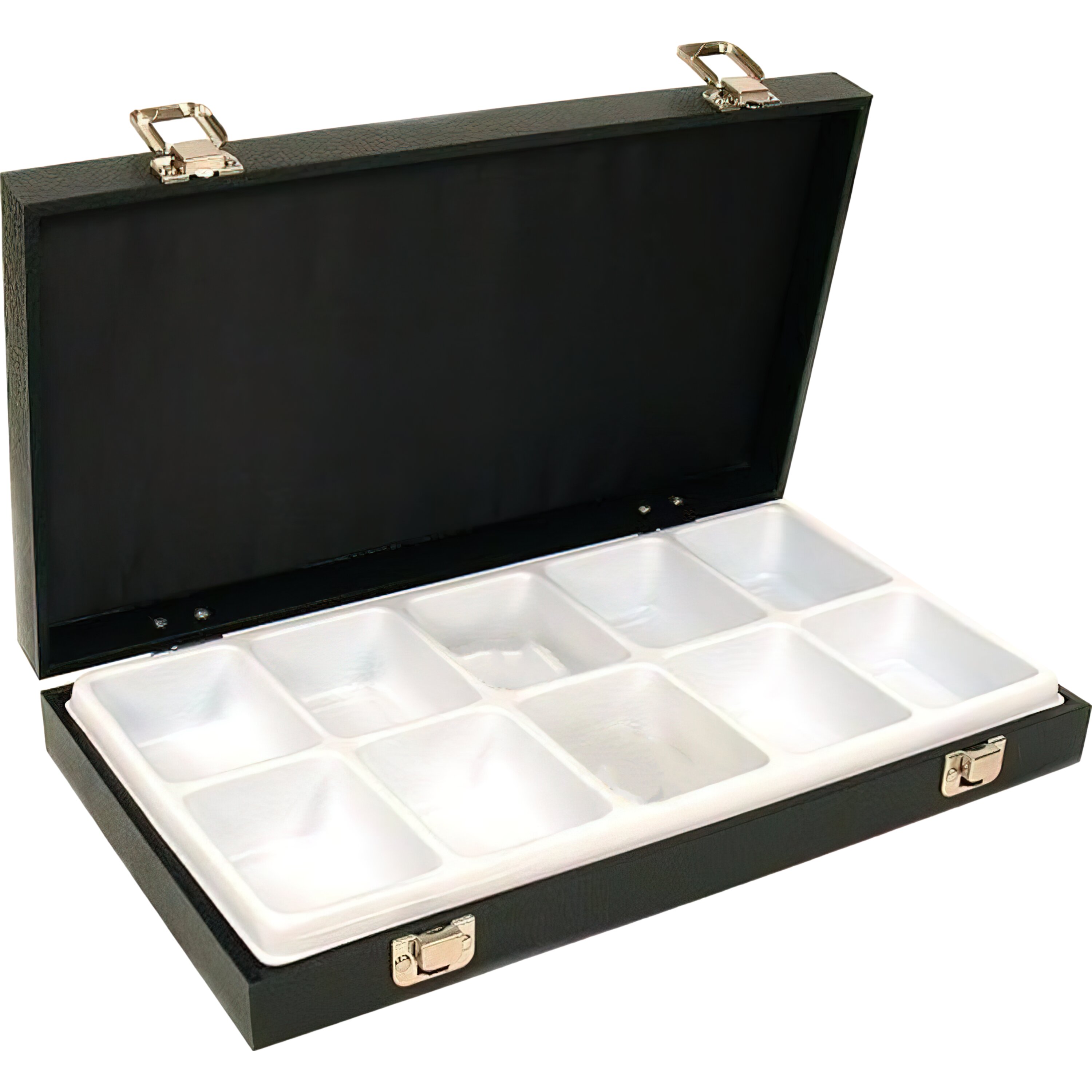 Findingking 10 Slot Pocket Watch Jewelry Tray Display & Travel Case