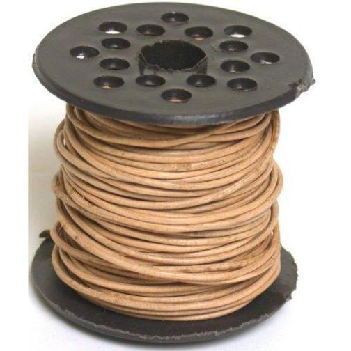 Findingking Natural Round Leather Bead Stringing 1MM Cord 75'