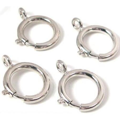 Findingking 4 Spring Ring Clasps Nickel Plated Bracelet Watch 18mm