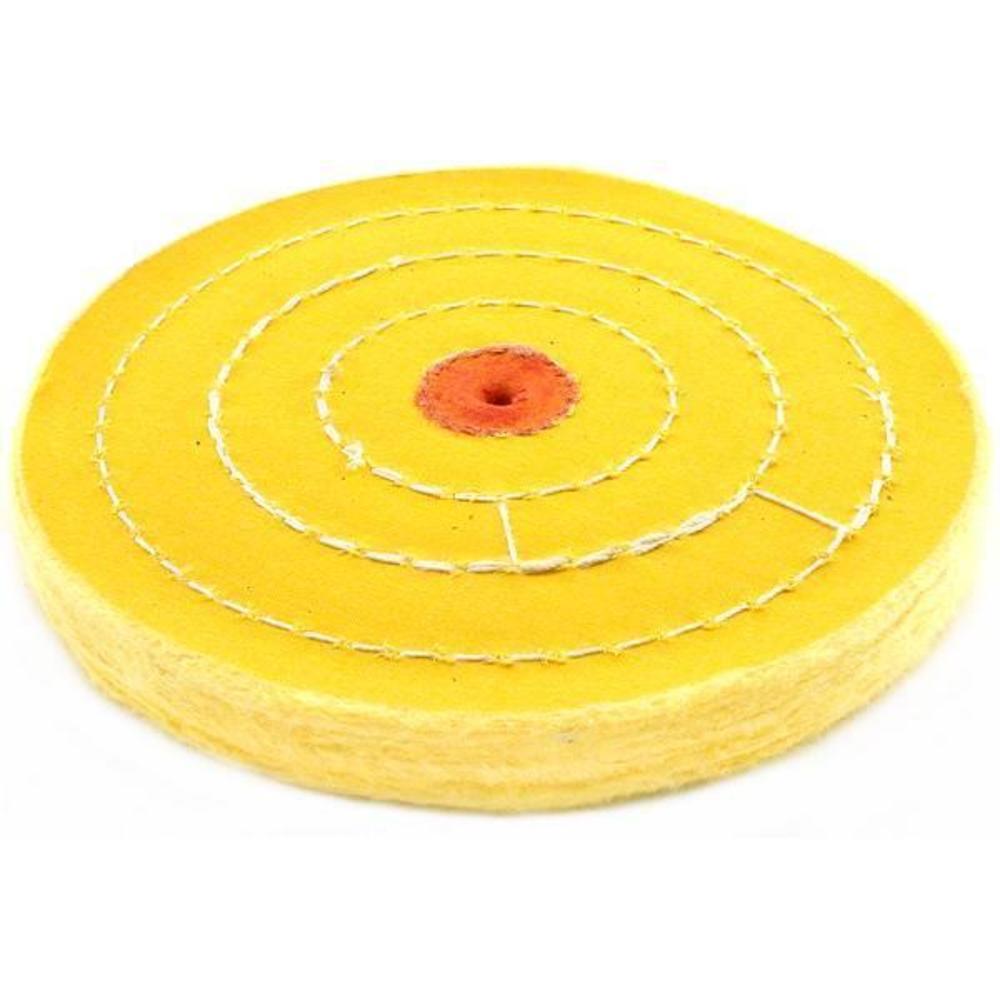 Findingking 50 Ply Chemkote Yellow Buffing Wheel 6"