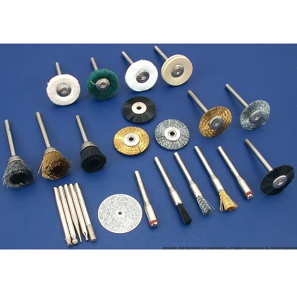 Findingking 24Pc Cleaning Brush Kit Rotary Diamond Tools