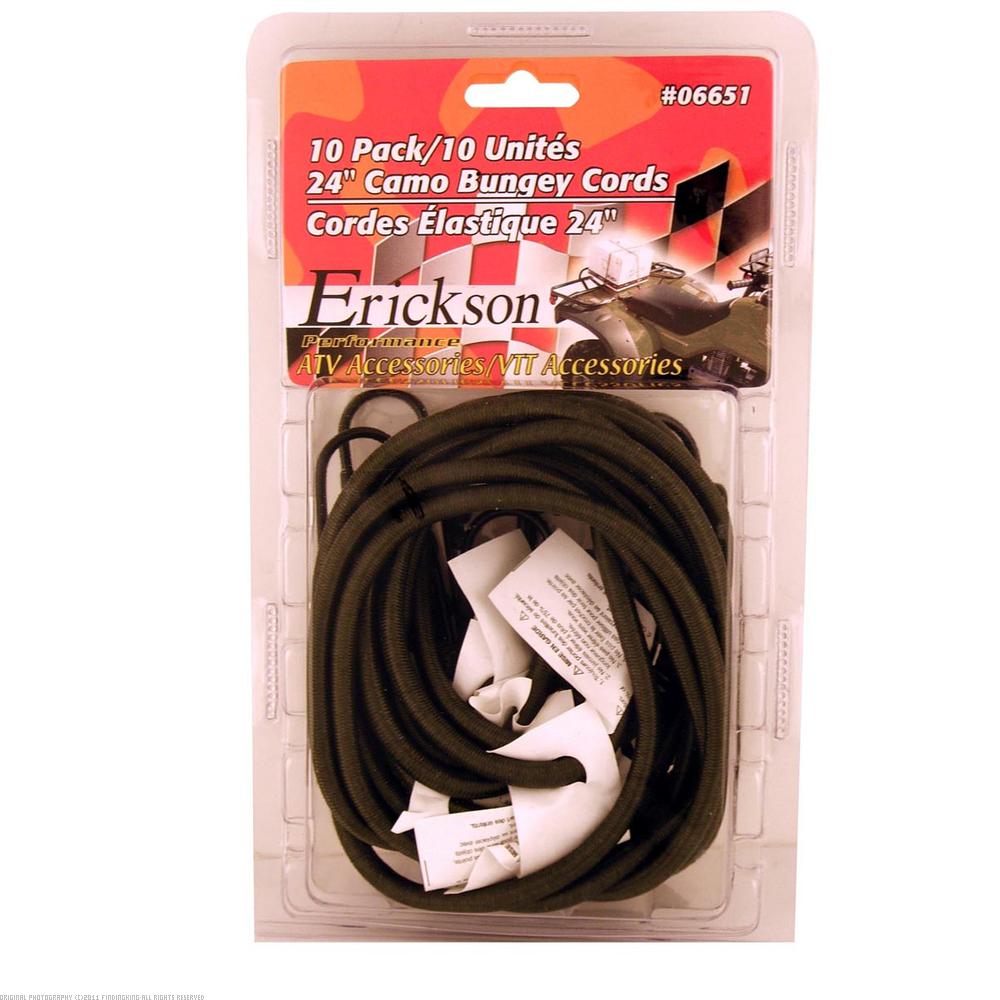 Findingking Bag of 24" Camouflage Bungee Cords 10Pcs
