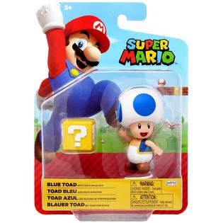 Jakks Pacific World Of Nintendo Super Mario Wave Blue Toad Action Figure Question Block Jakks Pacific World Of Nintendo Super Mario Wave Blue Toad Action Figure Question Block