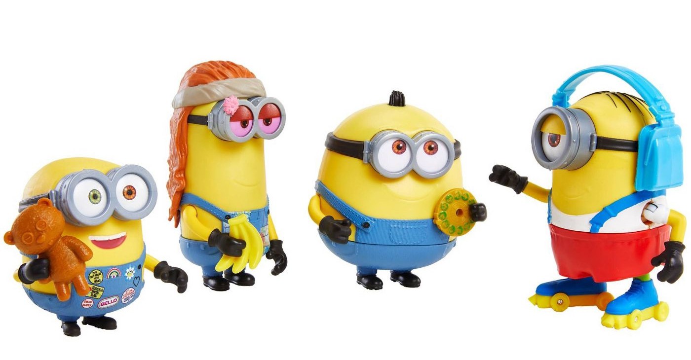 Mattel Rise Of Gru Minions On The Move Action Figure 4 Pack Chillin Out Van With Mattel Rise Of Gru Minions On The Move Action Figure 4 Pack Chillin Out Van With