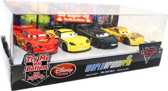 Disney Pixar Cars Cars 2 Light Up World Grand Prix Exclusive 1 43 Diecast Car Set Set 1 Damaged Package Disney Pixar Cars Cars 2 Light Up World Grand Prix Exclusive 1 43 Diecast Car Set Set 1 Damaged Package
